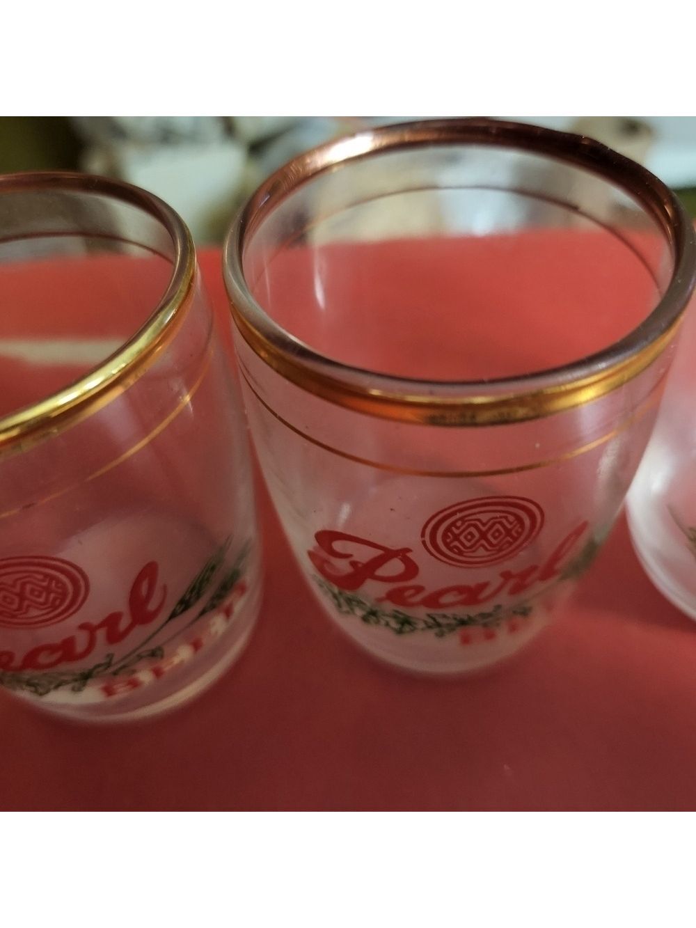 Rare vintage collector's boxed set/5 of Pearl Beer xXx Barrel Tasting Glasses - Picture 2 of 5